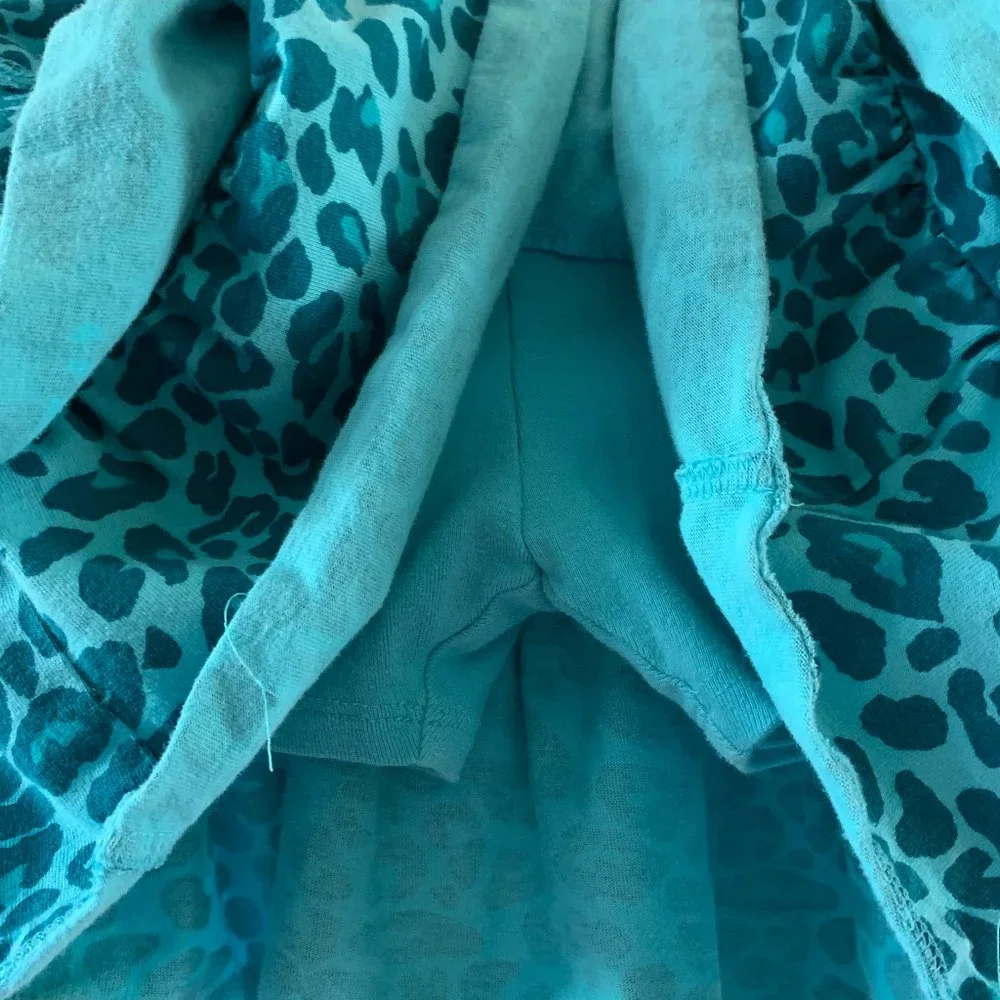 Gymboree blue ruffled animal print skort 6